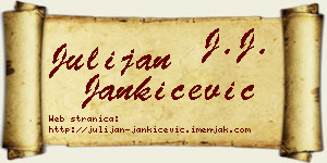 Julijan Jankićević vizit kartica